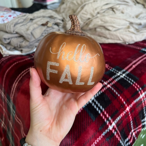 Hello Fall Decorative Pumpkin - Picture 4 of 4